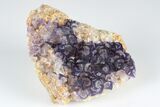 Purple Edge Fluorite Crystal Cluster - China #182807-1
